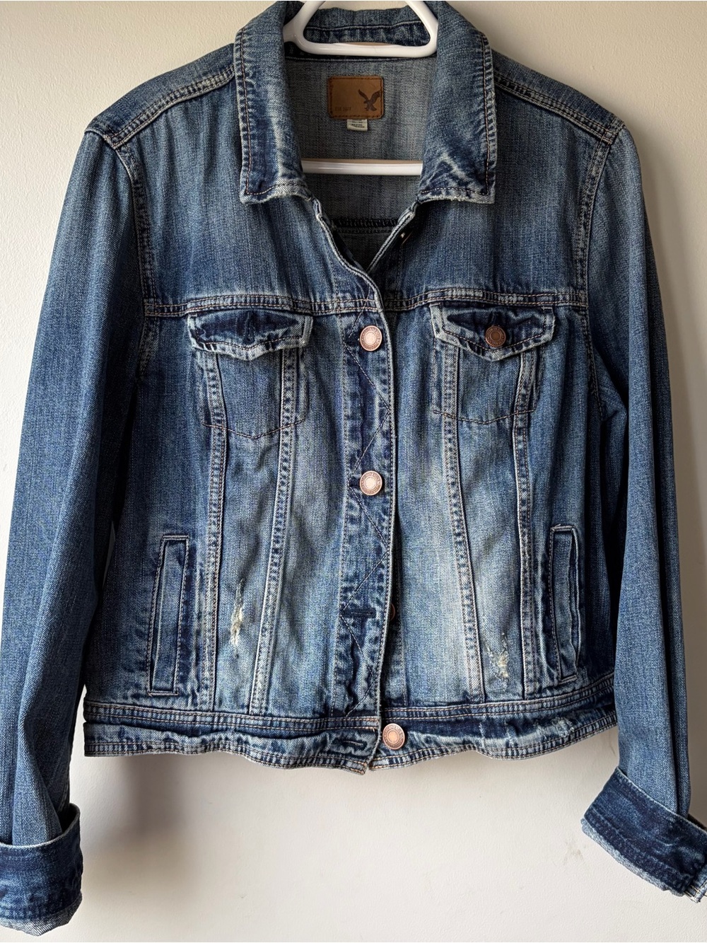 American Eagle Outfitters Faded Blue Denim Jacket